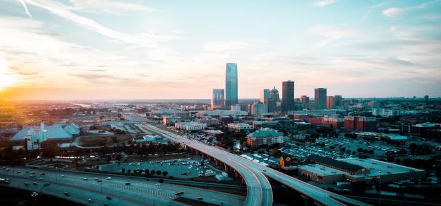 Oklahoma cityscape at dawn